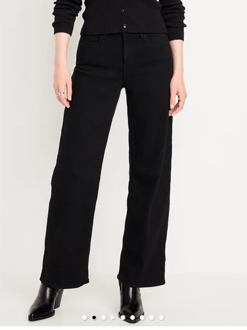 Old Navy Black Wide-Leg Women’s Jeans - Classic High-Rise Style